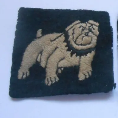 £14 • Buy A Service Worn Woven  Bulldog HOME COUNTIES Cloth Formation Sign Patch