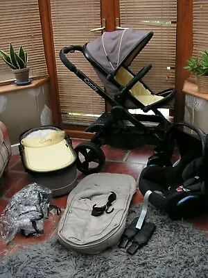 ICANDY PEACH 3 PRIMROSE BLACK FRAME  Travel System  Uk Postage No Carseat  • £229.99