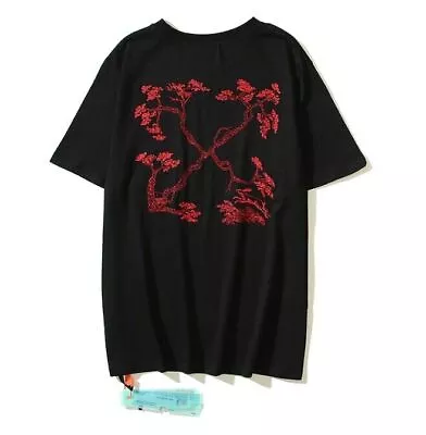 OFF WHITE Short Sleeve Men Print T-Shirt Couple Shirt Tops Sports Tee Loose！ • £23.99