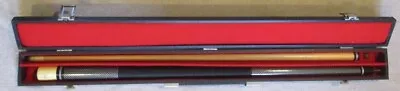 Vintage Billiard Cue Two Piece 58  Resin Wood With Case • $24.99