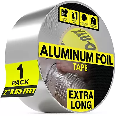 Aluminum Foil Duct Tape 2 Inch (3.9 Mil) Heavy Duty High Temperature Sealing &  • $11.99