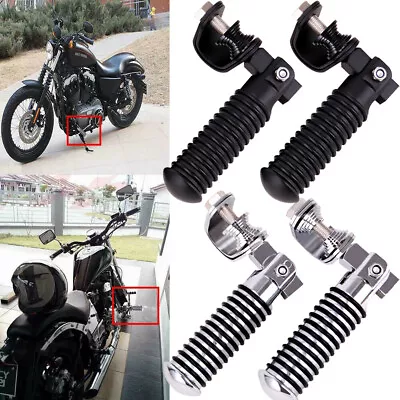 1 ~1-1/4  Motorcycle U-Clamp Foot Pegs Rests Highway Engine Crash Bar Universal • $25.85