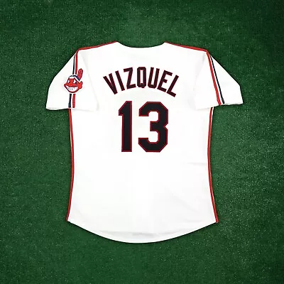 Omar Vizquel 1993 Cleveland Indians Men's Home White Cooperstown Jersey • $149.99