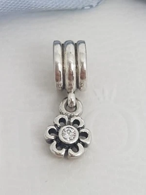 $25 • Buy Authentic Pandora Charm Dangling Daisy Flower With Clear CZ 790196CZ Retired