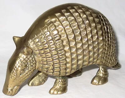 Heavy Solid Brass 5  Armadillo Figurine Paperweight Animal 1 Lb Vintage Cast • $4.25