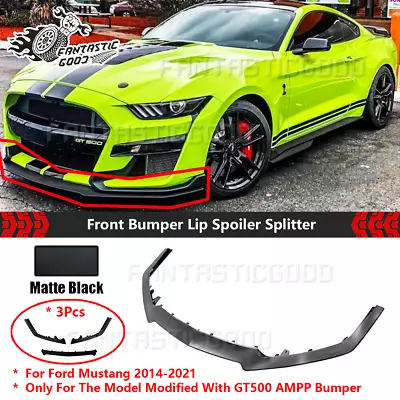 For Ford Mustang 2014-2021 Textured GT500 Style Front Bumper Lip Replacement Kit • $122.89