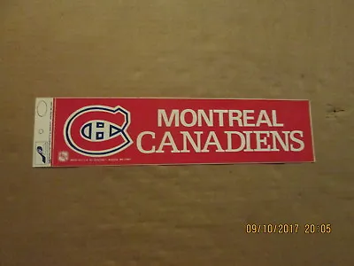 NHL Montreal Canadiens Vintage Circa 1980's Logo Hockey Bumper Sticker • $20