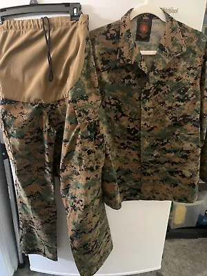 USMC *Maternity* MARPAT Woodland Uniform Set XSM-SHT • $40