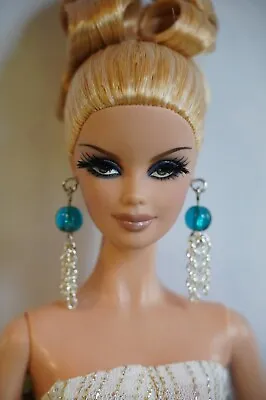 FOX WOLF DESIGN - Barbie Model Muse BLUE BALL N CHAIN Earrings • $11.50