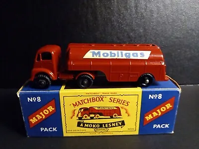 Matchbox  M-8 Mobil Gas Petrol Tanker W/RARE  KT- BPW In Original B Type Box • $2500