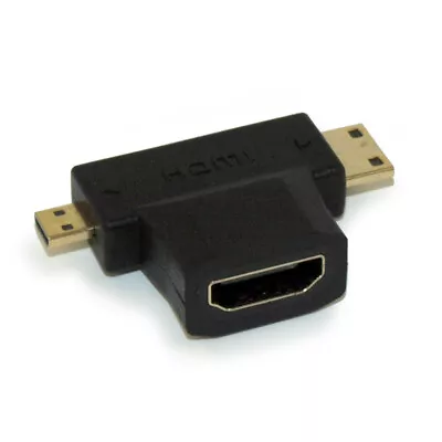 HDMI Female To Micro And Mini HDMI Male Dual Adapter • $2.50