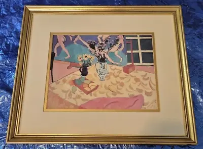 Henri Matisse Framed Art Print - Custom Gold Framing - Beautiful Flowers 17x14 • $99.99