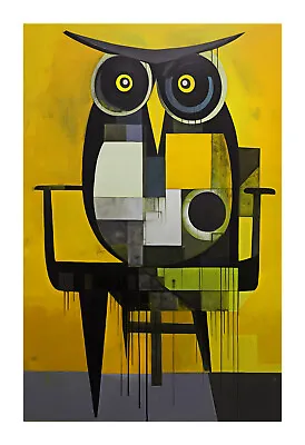 1960s Mid Century Modern Owl Art Print O1 • $19.99