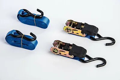 2 Pack 1 X15' Blue Ratchet Tie-Down Straps F Motorcycle Kayak 1x15 1500lbs 680Kg • $15.44