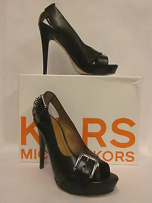 Michael Kors Portland Black Platform Open Toe Heel - SIZE 9.5 • $249.99