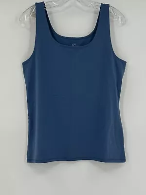 J. Jill Womens Blue Knit Cotton Sleeveless Pullover Tank Top Sz L NWOT • $15