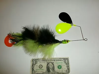 Slither Tackle Bushviper (?) Marabou Double 10 Spinnerbait Musky Lure - Used • $17.99