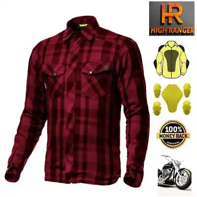 Men Motorbike Flannel Lumberjack Shirts Reinforced With DuPont™ Kevlar® Fiber • $139.99