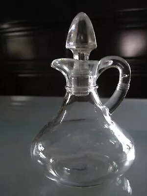 Vintage Glass Cruet With Stopper 4in Tall • $6.99