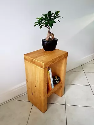 £39.99 • Buy Rustic Bedside Table/Side Table/Small Sofa Table/End Table/Solid Pine Wood Table