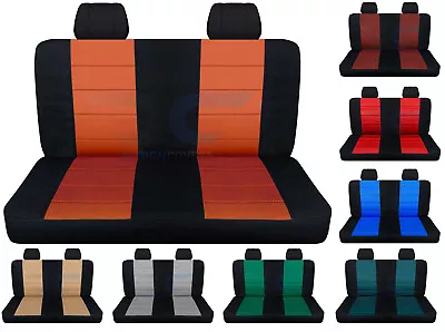 Fits Ford Chevrolet Dodge Cotton Truck Bench Seat Cover+2headrests 25 Colors • $79.99