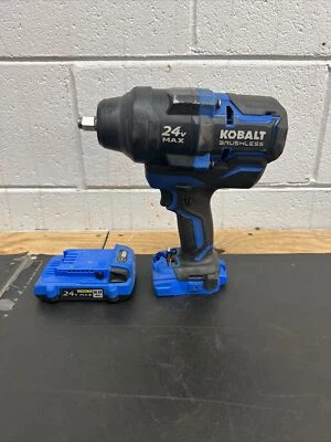 $75 • Buy Broken Kobalt 24v XTR Brushless 1/2  Drive Cordless Impact Wrench Parts Or Fix