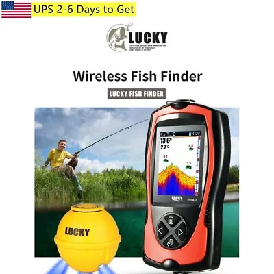 LUCKY Sonar Fish Finder Attractive Lamp 45M Depth Detector Echo Sounder Finder • $78.18