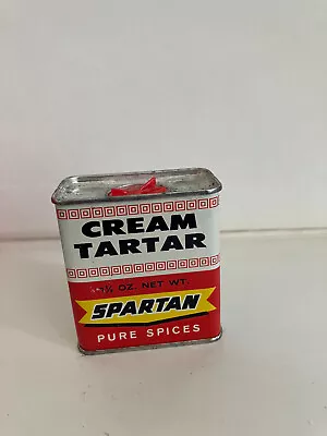 Vintage Spartan Cream Tartar Spice Tin-Free Shipping • $9