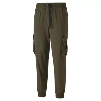 Puma Training Cargo Pants Mens Green Casual Athletic Bottoms 52235762 • $24.99