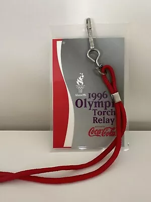 Atlanta 1996 Olympic Torch Relay Coca-Cola Guest Pass With Lanyard • $28