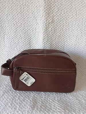 Timberland Men's Nevada Leather Travel Kit Cognac MSRP $65.00 • $29.95