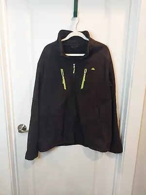 Snozu Performance Jacket Men 2XL Black Full Zip With Neon Green • $14