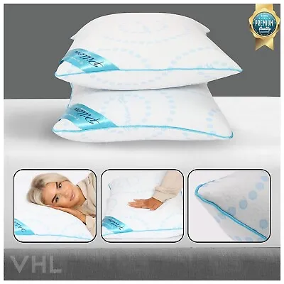 Memory Foam Gel Pillow Orthopedic Cooling Pillow Neck Back Support Medium Firm • £15.49