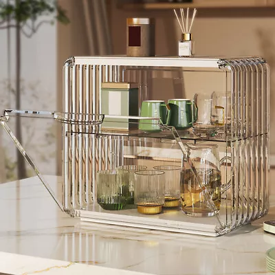 £16.95 • Buy Clear Acrylic Storage Box Makeup Organizer Cosmetic Case Perfume Display Stand