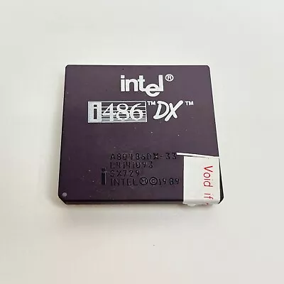 Intel I486 33MHz 486DX CPU A80486DX-33 SX729 PGA168 • $49.99