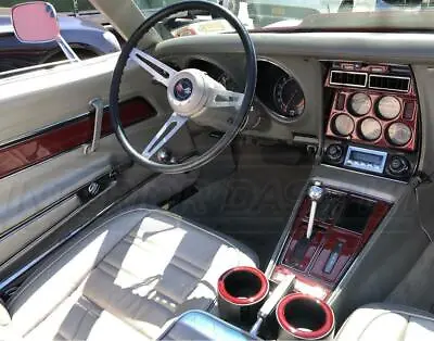 INTERIOR WOOD DASH TRIM KIT SET For C3 1972 1973 1974 1975 1976 CHEVY CORVETTE • $189.99