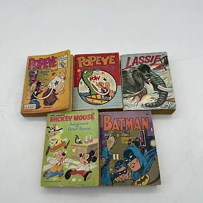 Big Little Books Whitman Books Popeye Lassie Batman Mickey Mouse • $18