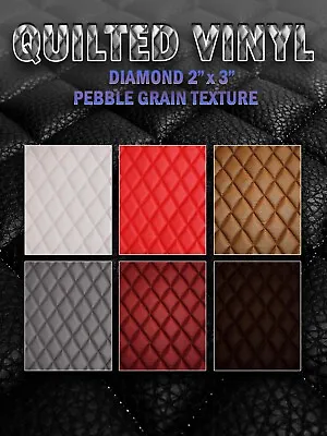 Quilted Vinyl Pebble Grain Texture Diamond 2  X 3  With 3/8  Foam Backing • $23.99