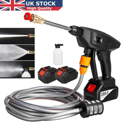 £53.99 • Buy Cordless Pressure Washer Portable High Power Cleaner Electric Jet Gun+ 2 Battery
