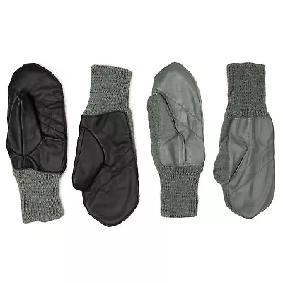 NEW Swiss Military Surplus Wool Mittens With Leather Palm - One Size Fits Most • $18.99