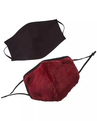 Adrienne Landau 2Pc Face Warmer & Cloth Face Mask Set Women's Red • £10.61