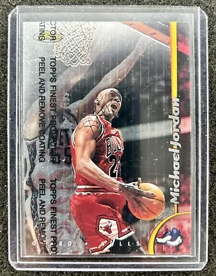 Michael Jordan 1998-99 Topps Finest Moments #81 With Coating Card NBA Basketball • $29.92