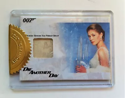 James Bond 50th Anniversary S1 Relic Card JBR27 Gustav Graves Ice Palace Decor • £59.99