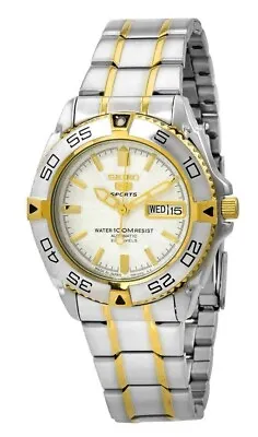 Seiko 5 Sports SNZB24J1 Automatic White Dial Self Winding Men's Watch WR 100M • $176.21