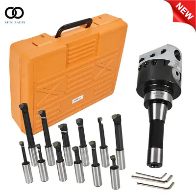 1PC 3  Boring Head With R8 Shank And 12Pcs 3/4 Carbide Boring Bar Set • $81.82