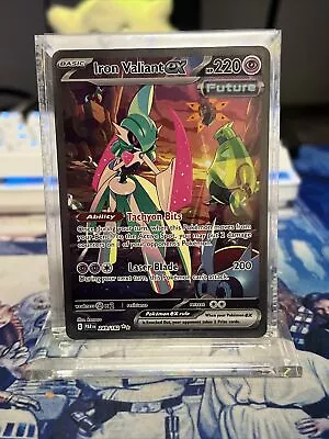 Pokemon Card - Iron Valiant EX Full Art Paradox Rift Ultra Rare Holo 249/182 NM+ • $75