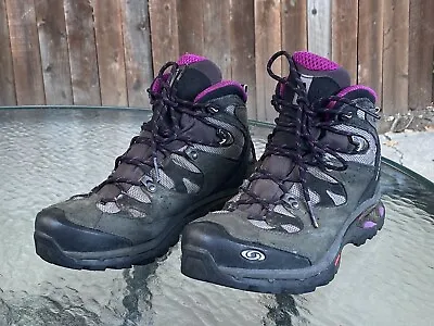 Salomon Comet 3D GTX Women's Size 10 Trail Hiking Boots Gray Black • £38.55