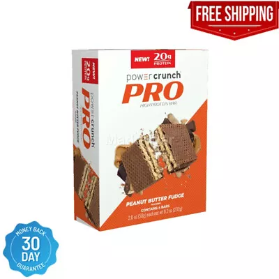 Power Crunch PRO 20g Protein Energy Bar Peanut Butter Fudge 8.2 Oz - 4 Count • $12.61