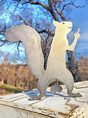 .22 Squirrel Shooting Target Middle Finger Ball Swinger! 3/16  Thick Steel Plate • $58