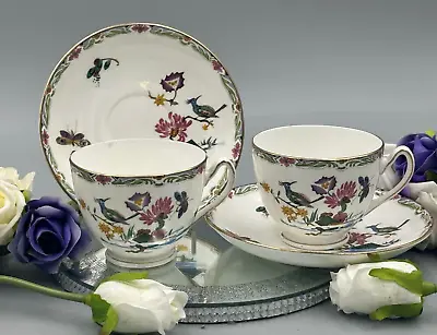 Allertons England Vintage Bird Of Paradise Tea Cup And Saucer X 2. • £8.49